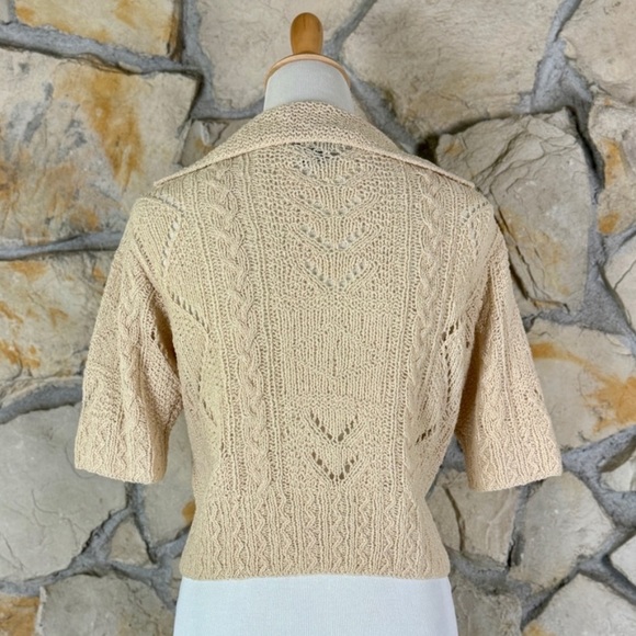 Ralph Lauren Blue Label Cropped Sweater Pale Almond | M - Picture 2 of 4